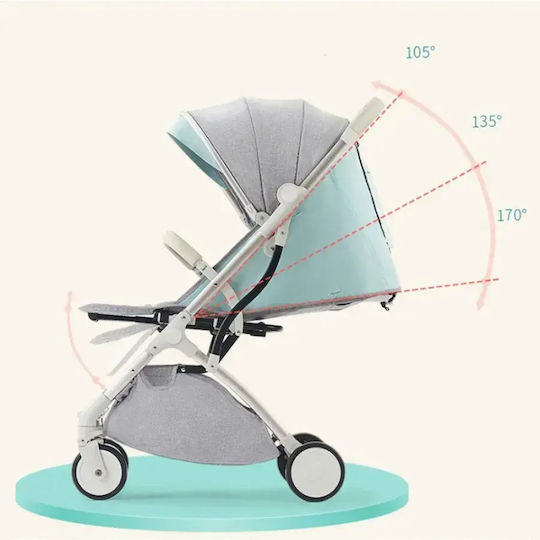 Fiko Tianrui Adjustable Baby Stroller Suitable for Newborn Gray 7kg