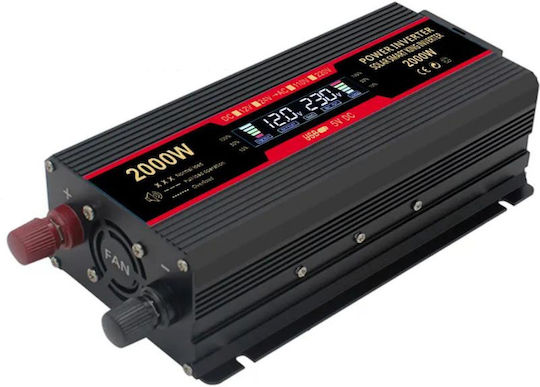 Taggo Invertor Auto Modificat Sine Wave 2000W pentru Convertirea 12V DC în 220V AC