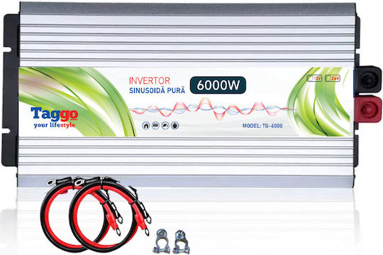 Taggo Invertor Auto Unda sinusoidală pură 6000W pentru Convertirea 12V DC în 220V AC