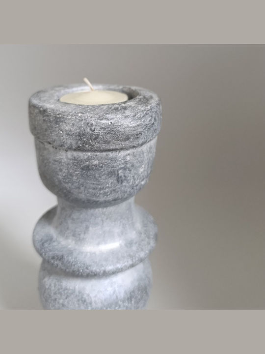 Artekko Candle Holder in Gray Color 7x7x8cm 1pcs