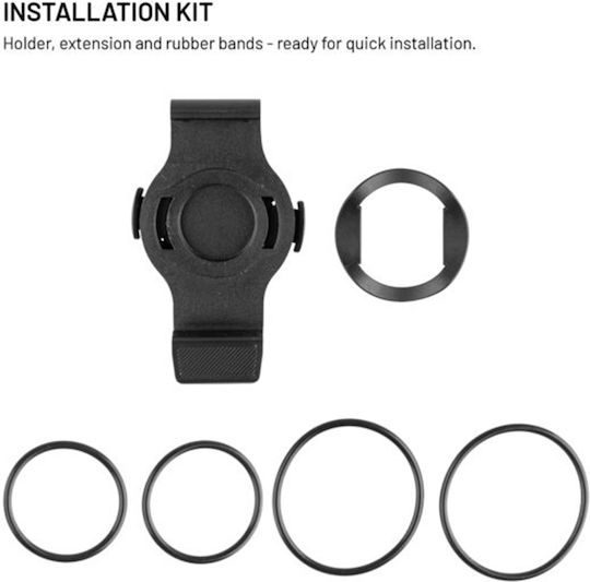 Fixed Bike Holder Dock Garmin 22mm Gramin Edge Computer Mounting Elastic Bands Black Fixdfg-22-bk