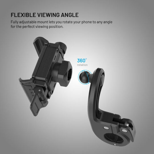 Fixed Bike Holder Bikee Plus Vista Bicycle Motorcycle Handlebar Mount 360° Rotative Max 6.8'' Black Fixbipv-bk