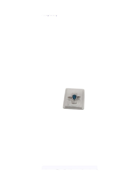 Damentagerring Aus Silber Traurige Form Zirkon Silver 925