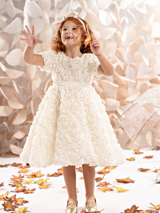Baby Bloom Ecru Taufkleid aus Tüll