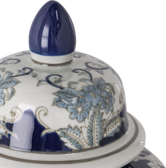 Interni Oggi Dekorative Porzellanvase Blau 24x24xH45cm