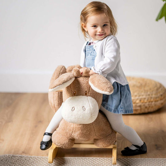 Nattou Teddy Κουνιστό Παιχνίδι Γαϊδουράκι για 36+ μηνών Μπεζ