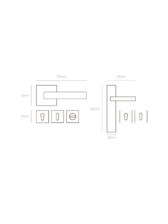 Best Design Buton Ușă de Intrare cu Rozetă Dreapta 265 Gri Best Design Buton Ușă de Intrare cu Rozetă Dreapta 265 Gri