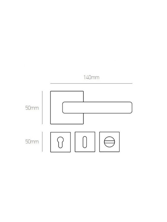 Best Design Front Door Lever Rosette Left 23 White Matte