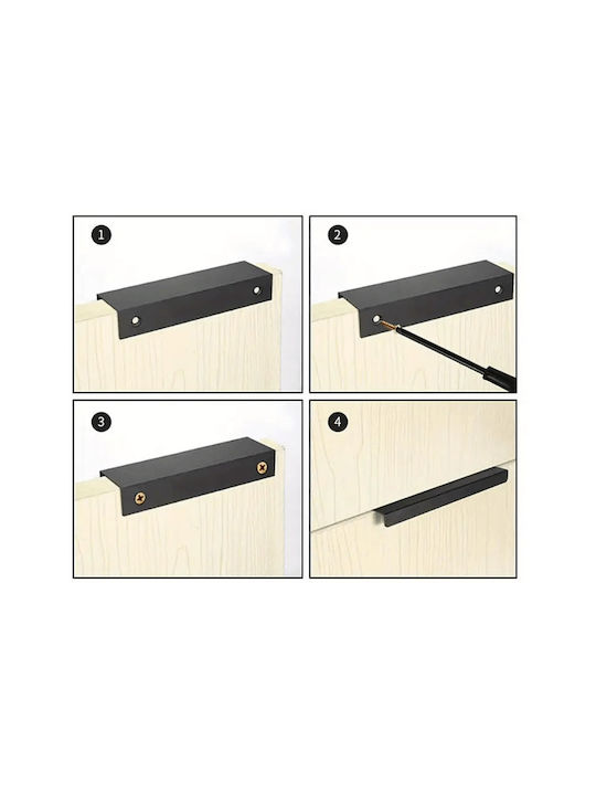 Marmouris Furniture Handle Made Of Black Metal 800mm (Hole Centers 800mm) 10300291