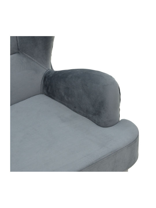 Regalo Samt Sessel Anthrazit 75x88x85cm