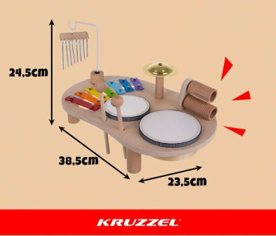 Παιδικό Τραπεζάκι από Ξύλο Μπεζ Kruzzel
