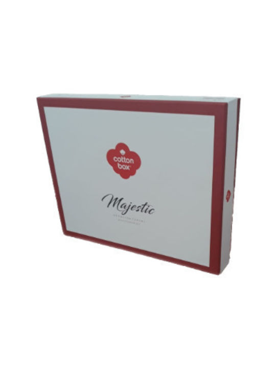 Cottonbox Set Husă de Pilotă Bumbac Dublă cu 4 Fețe de Pernă & 1 Cearsaf 200x220 Gri