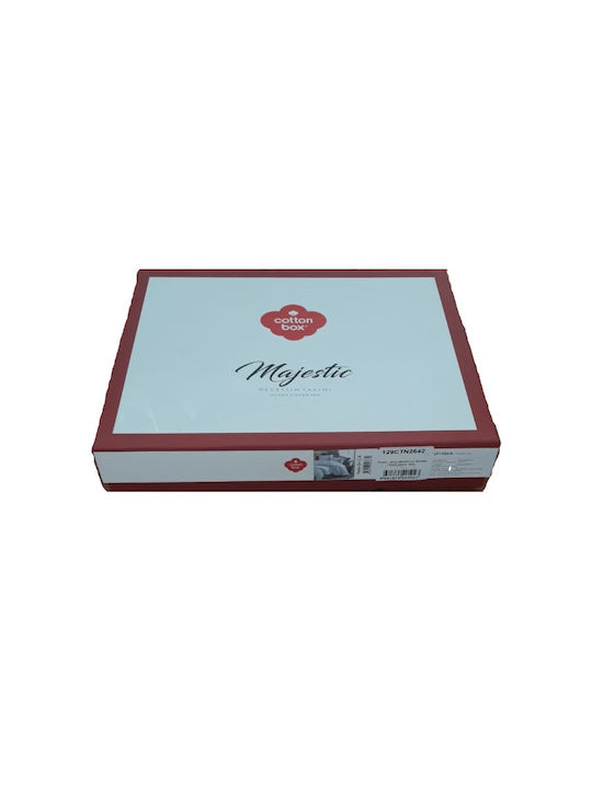 Cottonbox Set Husă de Pilotă Bumbac Dublă cu 4 Fețe de Pernă & 1 Cearsaf 200x220 Gri
