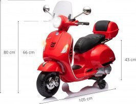 Παιδική Vespa Licensed GTS Super Ηλεκτροκίνητη 6 Volt Κόκκινη για 3+ ετών