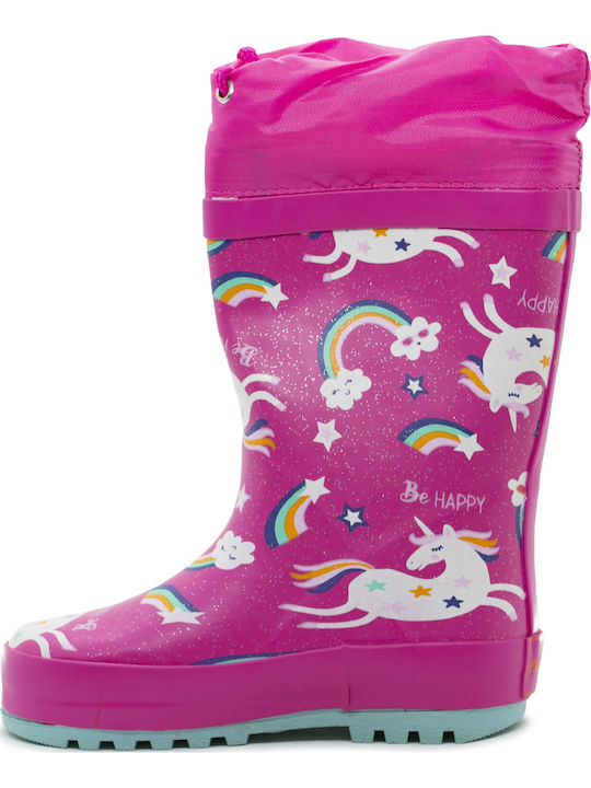 Kids Wellies with Internal Lining Pink