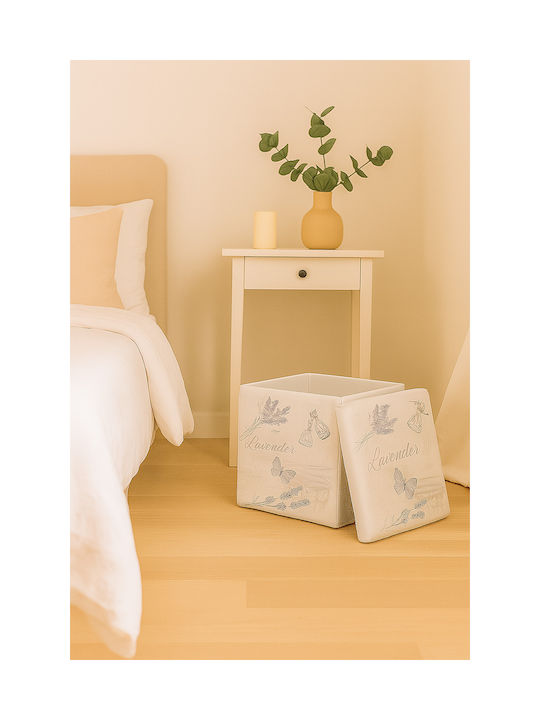 Scaune Camera de zi Cu spațiu de depozitare Tapițat cu Țesătură Multicolor 38x38x37.5buc