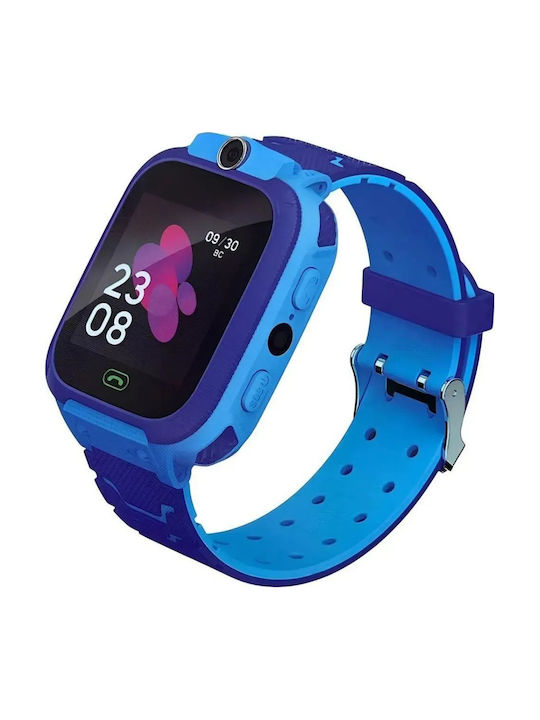 Hoco Kids Digital Watch with GPS and Rubber/Plastic Strap Blue