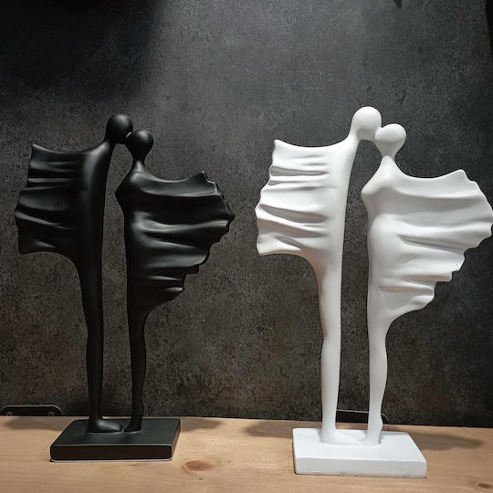 Polyresin Room Decor White 18x6x28 Cm Wind Pair 7218-25121