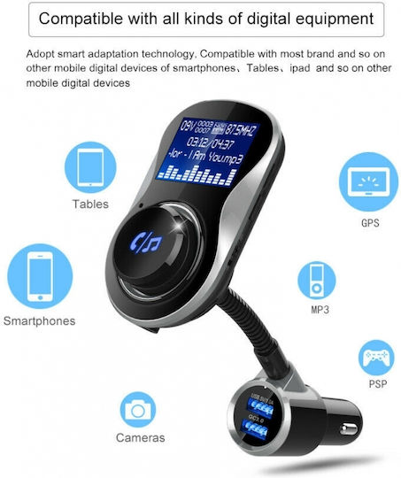 Pyramid FM Transmitter Autovehicul cu Bluetooth / USB / MicroSD