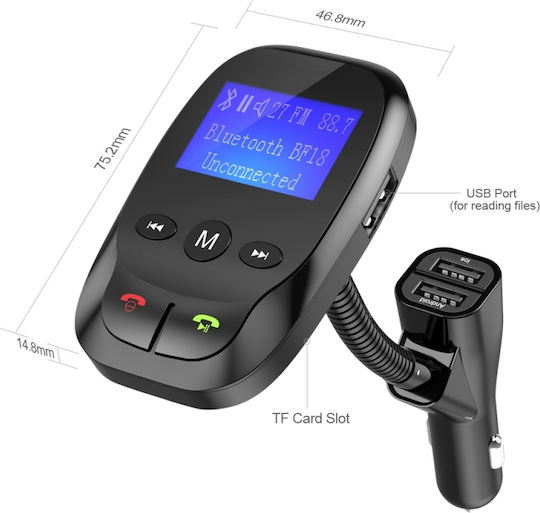 Pyramid FM Transmitter Αυτοκινήτου mit Bluetooth / AUX / USB