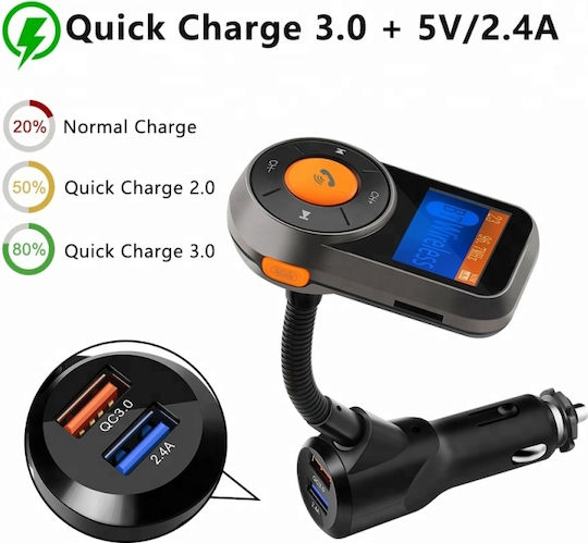 Pyramid FM Transmitter Αυτοκινήτου με Bluetooth / AUX / USB / MicroSD