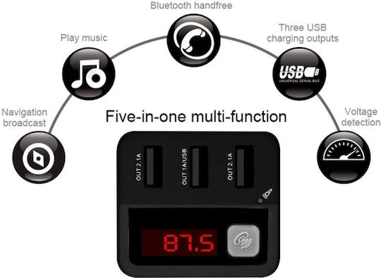 Pyramid FM Transmitter Αυτοκινήτου με Bluetooth / USB / AUX