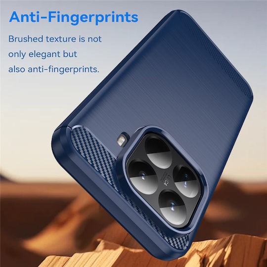 Techsuit Carbon Back Cover Silicone / Plastic Blue (Xiaomi 15T Pro)