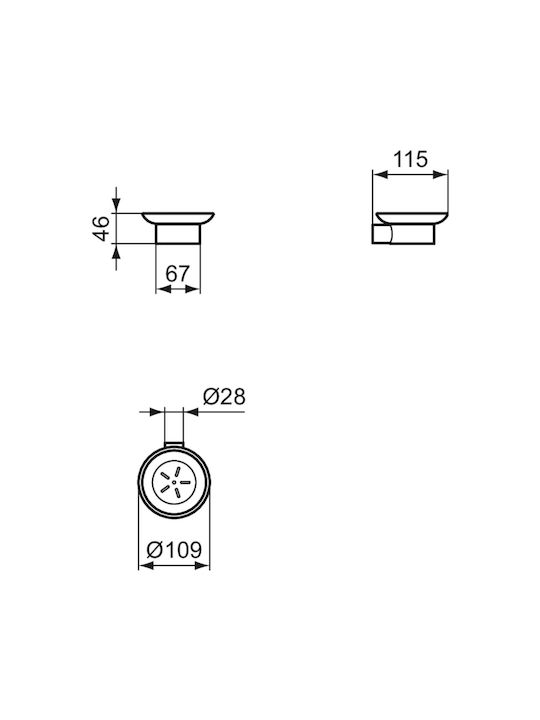 Ideal Standard Conca Съд за сапун Сив