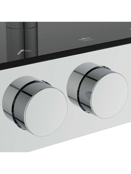 Ideal Standard Στήλη Ντουζ με Μπαταρία Ασημί