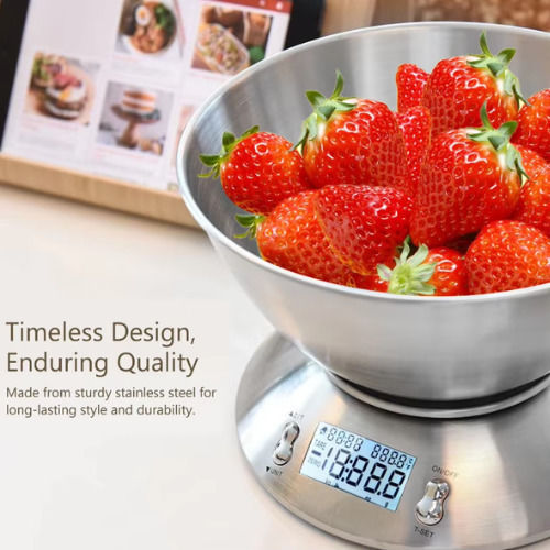 Digital Kitchen Scale with Bucket up to 5kg Inox
