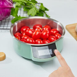 Electronic Digital Kitchen Scale with Bucket up to 5kg White