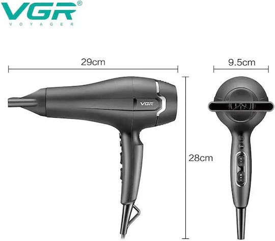 VGR Επαγγελματικό Πιστολάκι Μαλλιών 1600W