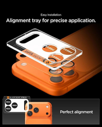 Spigen Glas.tr Optik Pro Camera Protection Membrane Orange for the Apple iPhone 17 Pro Max