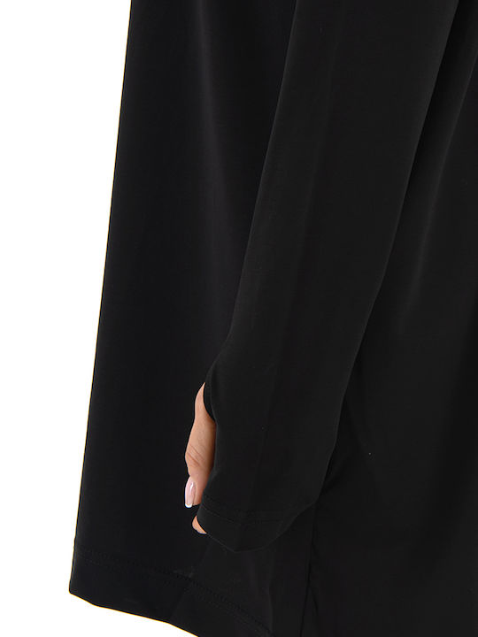 Mini Kleid Drapiert Black