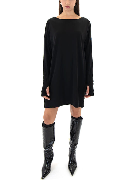 Mini Kleid Drapiert Black