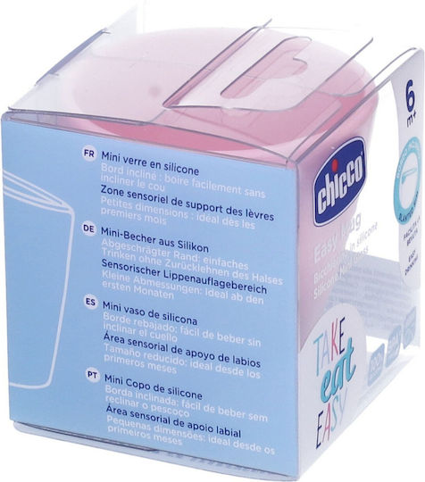 Chicco Kleinkinderbecher Take Eat Easy aus Silikon Rosa