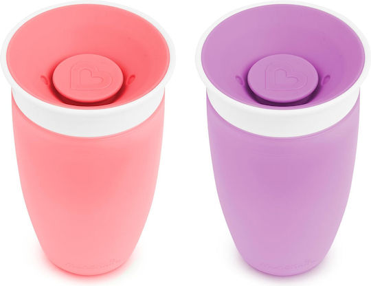 Munchkin Baby- und Kleinkindbecher Miracle 360 Sippy Cup aus Kunststoff Rosa 2 Stück 296ml für 12 Monate+