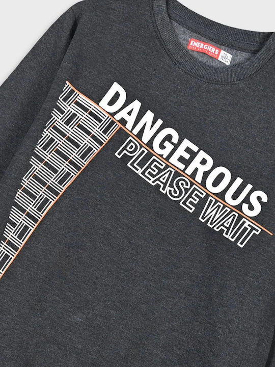 Kids Sweatpants Set Gray 2pcs Dangerous
