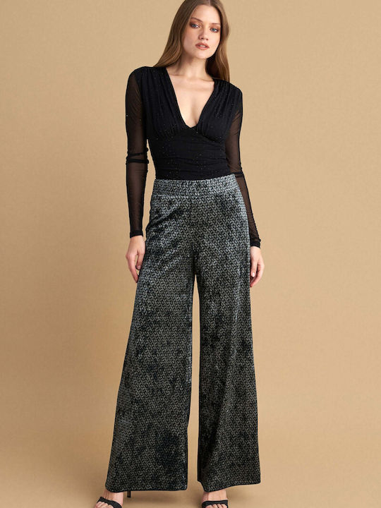 Damen Stoff Hose Black