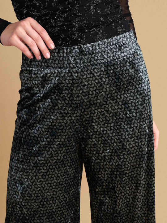 Damen Stoff Hose Black