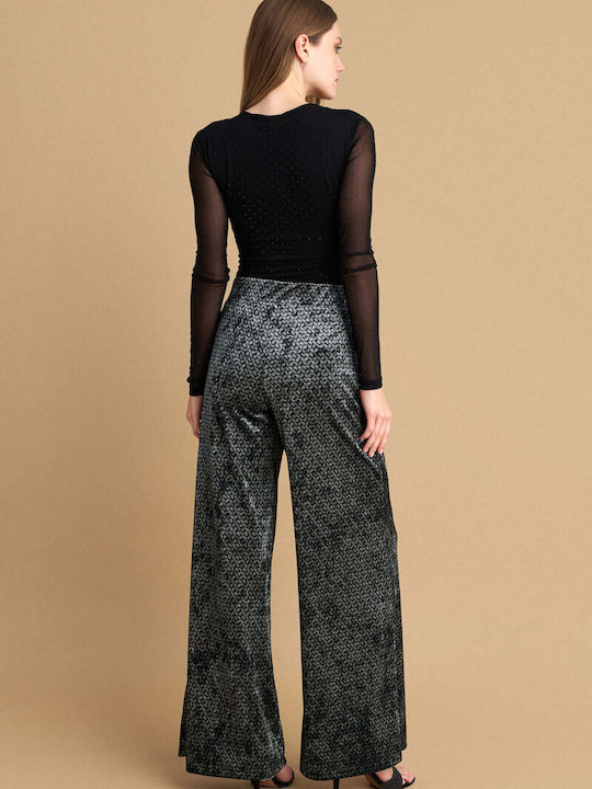 Damen Stoff Hose Black