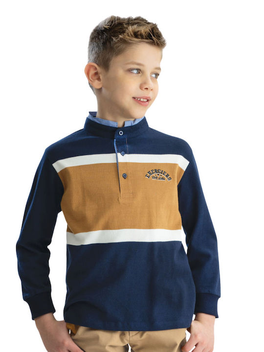 Kids' Polo Long Sleeve Navy Blue