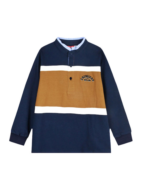 Kids' Polo Long Sleeve Navy Blue