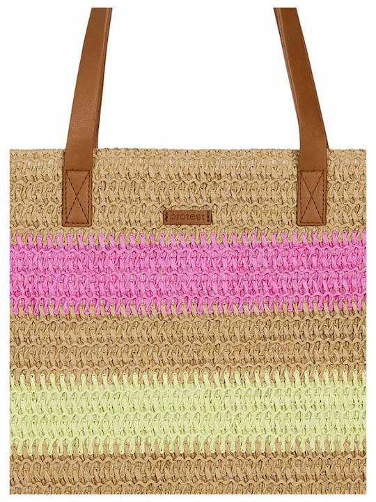 Protest Stoff Strandtasche Beige