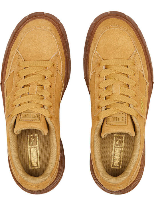 Mayze Stack Damen Flatforms Sneakers Orange