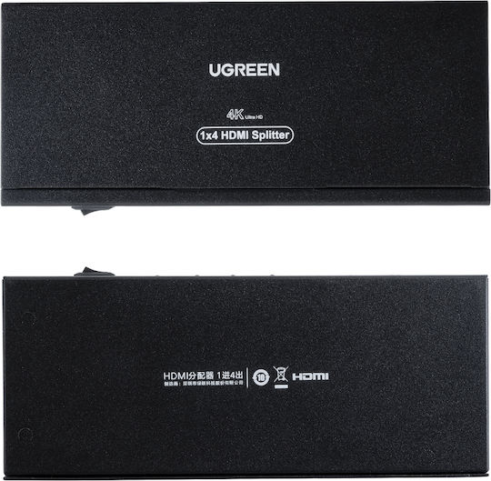Globostar Ugreen-1x4 41019 Ugreen 1x4 All In One 4k HDMI Signal Splitter LED Video Controllers Input Signal W3840 x H2160@60Hz Input 1 HDMI Output 4 HDMI AC 220-240V IP20 D17.7 x W7.5 x H2cm 2 Years Warranty