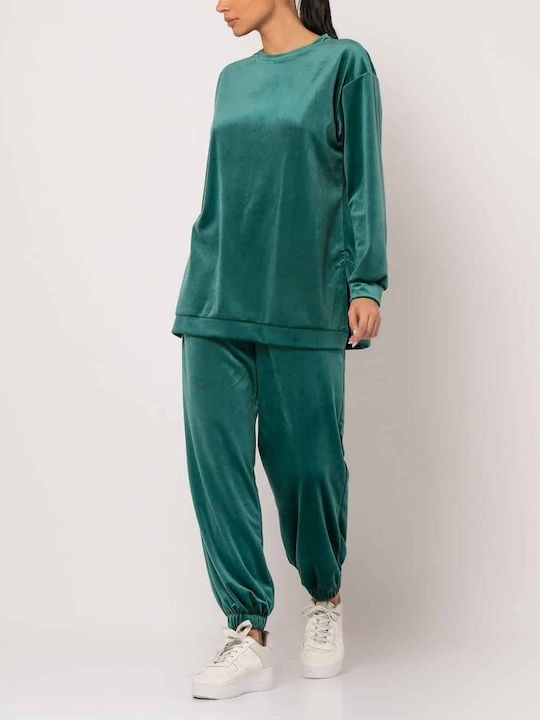 Jogginganzug Samt Blueberry