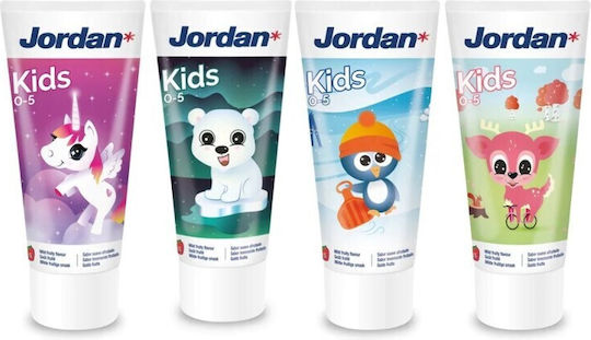 Jordan Hippopotamus Baby Toothpaste for 0m+ with Mild Raspberry Flavor 50ml