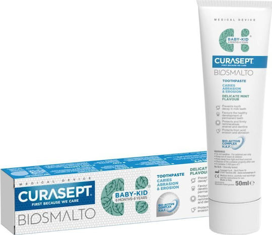 Curasept Βρεφική Οδοντόκρεμα για 6m+ με Γεύση Μέντα 50ml