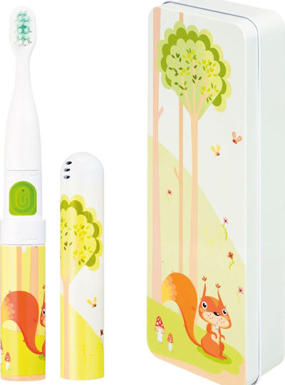 Vitammy Smile Children's Electric Toothbrush with Chronograph for 3+ Years Squirrel with Replacement Heads & Travel Case